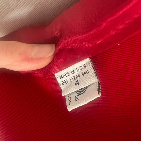 Gianni Sport suit jacket blazer garnet red lined size 4 100% wool button-front - Picture 4 of 16